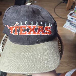 Texas Longhorns Logo Twin Enterprise SnapBack Hat VTG 90s College Sports Vintage